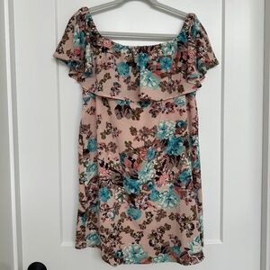 Lela Sky Off-Shoulder Floral Spring/Summer Dress
